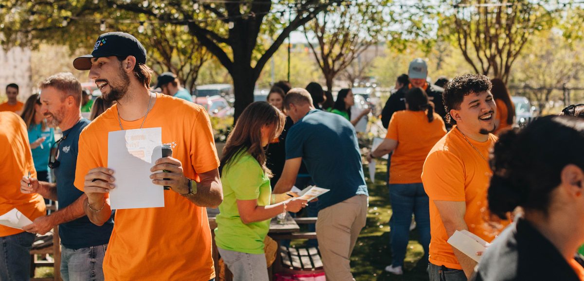 A group of ATKG coworkers having fun together